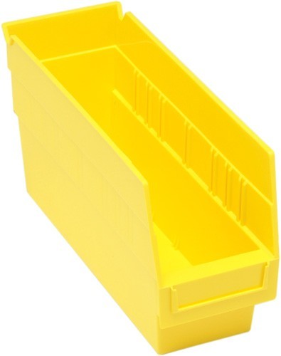 STORE-MORE 6'' Shelf Bin 11-5/8" x 4-1/8" x 6" Yellow