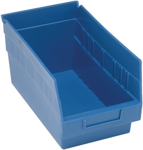 STORE-MORE 6'' Shelf Bin 11-5/8" x 6-5/8" x 6" Blue