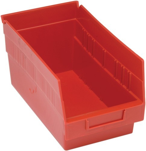 STORE-MORE 6'' Shelf Bin 11-5/8" x 6-5/8" x 6" Red