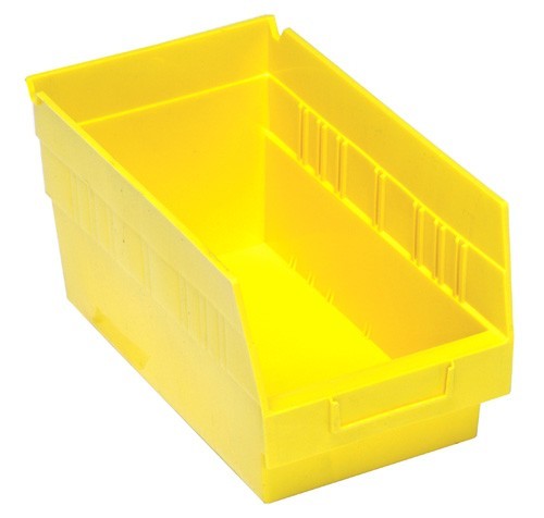 STORE-MORE 6'' Shelf Bin 11-5/8" x 6-5/8" x 6" Yellow