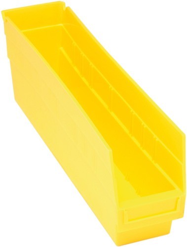 STORE-MORE 6'' Shelf Bin 17-7/8" x 4-1/8" x 6" Yellow