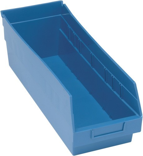 STORE-MORE 6'' Shelf Bin 17-7/8" x 6-5/8" x 6" Blue