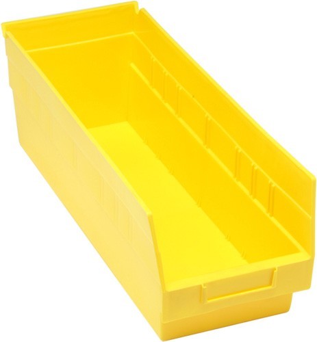 STORE-MORE 6'' Shelf Bin 17-7/8" x 6-5/8" x 6" Yellow