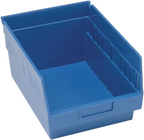 STORE-MORE 6'' Shelf Bin 11-5/8" x 8-3/8" x 6" Blue