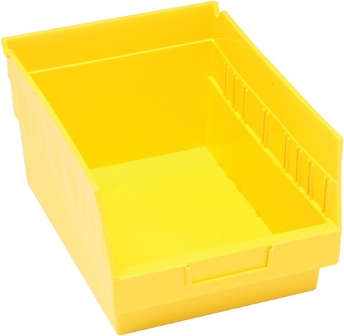 STORE-MORE 6'' Shelf Bin 11-5/8" x 8-3/8" x 6" Yellow