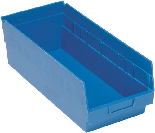 STORE-MORE 6'' Shelf Bin 17-7/8" x 8-3/8" x 6" Blue