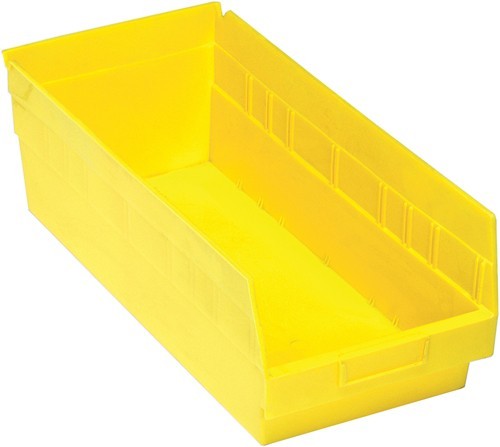 STORE-MORE 6'' Shelf Bin 17-7/8" x 8-3/8" x 6" Yellow