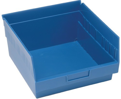 STORE-MORE 6'' Shelf Bin 11-5/8" x 11-1/8" x 6" Blue