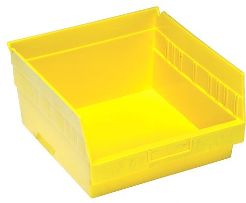 STORE-MORE 6'' Shelf Bin 11-5/8" x 11-1/8" x 6" Yellow