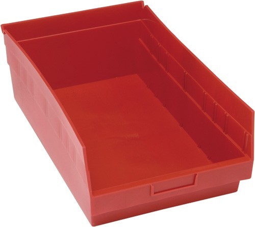 STORE-MORE 6'' Shelf Bin 17-7/8" x 11-1/8" x 6" Red