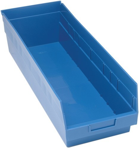 STORE-MORE 6'' Shelf Bin 23-5/8" x 8-3/8" x 6" Blue