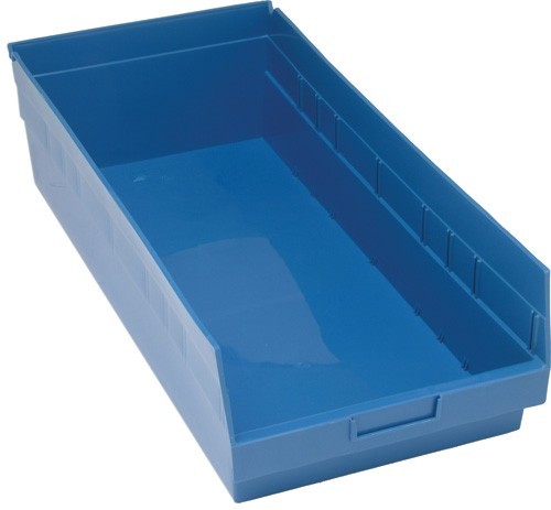 STORE-MORE 6'' Shelf Bin 23-5/8" x 11-1/8" x 6" Blue