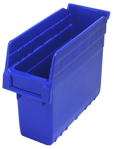 STORE-MAX 8'' Shelf Bin 11-5/8" x 4-3/8" x 8" Blue