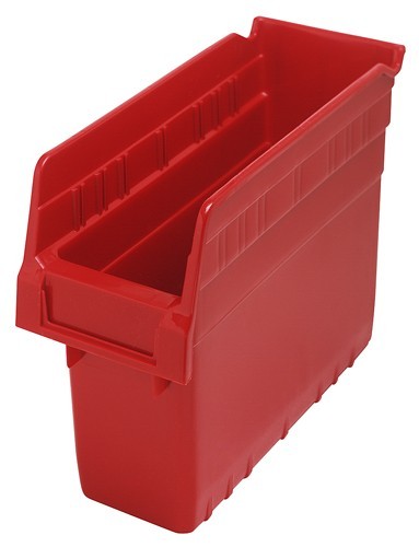 STORE-MAX 8'' Shelf Bin 11-5/8" x 4-3/8" x 8" Red