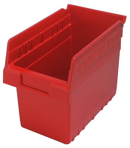 STORE-MAX 8'' Shelf Bin 11-5/8" x 6-5/8" x 8" Red