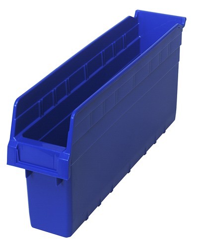 STORE-MAX 8'' Shelf Bin 17-7/8" x 4-3/8" x 8" Blue