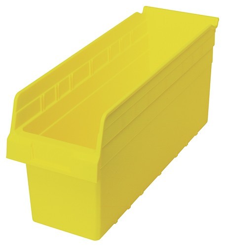 STORE-MAX 8'' Shelf Bin 17-7/8" x 6-5/8" x 8" Yellow