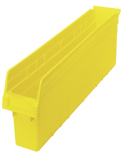 STORE-MAX 8'' Shelf Bin 23-5/8" x 4-3/8" x 8" Yellow