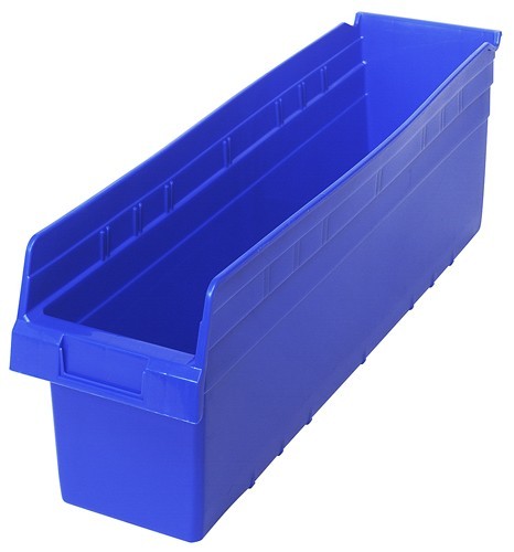 STORE-MAX 8'' Shelf Bin 23-5/8" x 6-5/8" x 8" Blue