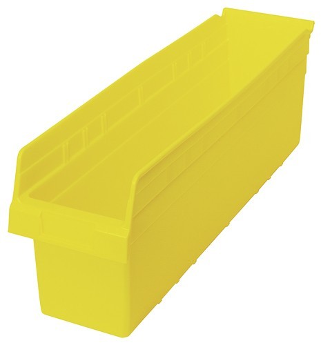 STORE-MAX 8'' Shelf Bin 23-5/8" x 6-5/8" x 8" Yellow