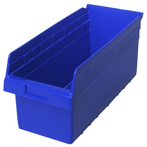 STORE-MAX 8'' Shelf Bin 17-7/8" x 8-3/8" x 8" Blue