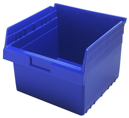 STORE-MAX 8'' Shelf Bin 11-5/8" x 11-1/8" x 8" Blue