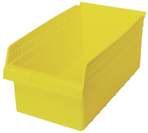 STORE-MAX 8'' Shelf Bin 17-7/8" x 11-1/8" x 8" Yellow