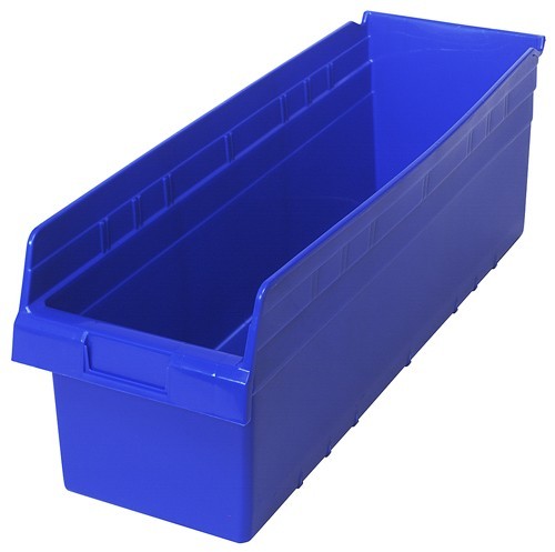 STORE-MAX 8'' Shelf Bin 23-5/8"" x 8-3/8"" x 8"" Blue