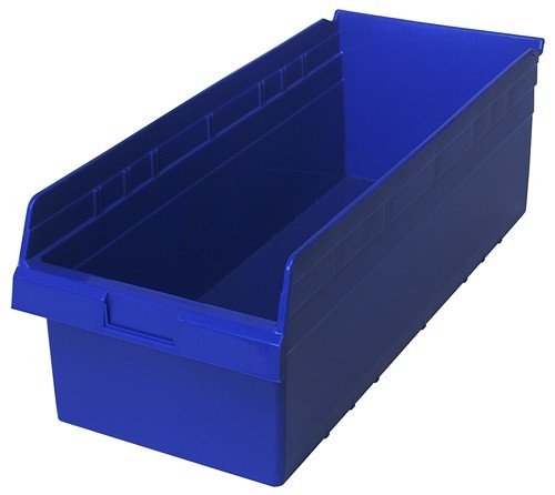 STORE-MAX 8'' Shelf Bin 23-5/8" x 11-1/8" x 8" Blue