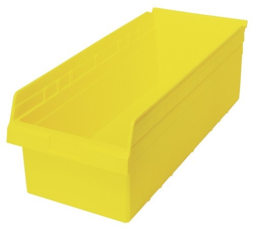 STORE-MAX 8'' Shelf Bin 23-5/8" x 11-1/8" x 8" Yellow