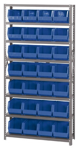 Giant Open Hopper Storage Unit 12" x 36" x 75" Blue