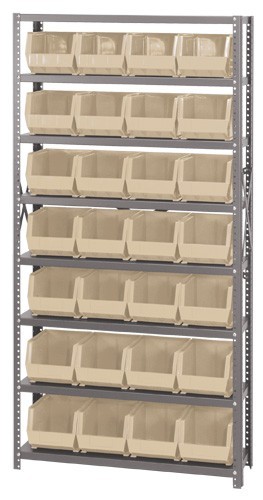 Giant Open Hopper Storage Unit 12" x 36" x 75" Ivory