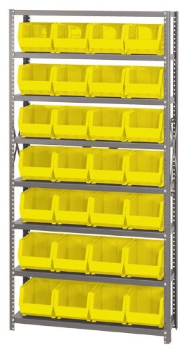 Giant Open Hopper Storage Unit 12" x 36" x 75" Yellow