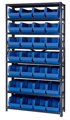 Giant Open Hopper Storage Units 12" x 36" x 75" Blue