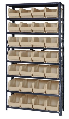 Giant Open Hopper Storage Units 12" x 36" x 75" Ivory