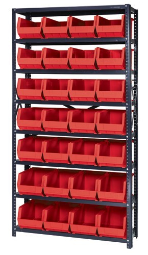 Giant Open Hopper Storage Units 12" x 36" x 75" Red