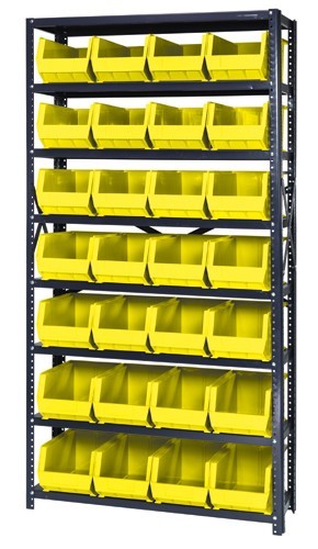 Giant Open Hopper Storage Units 12" x 36" x 75" Yellow