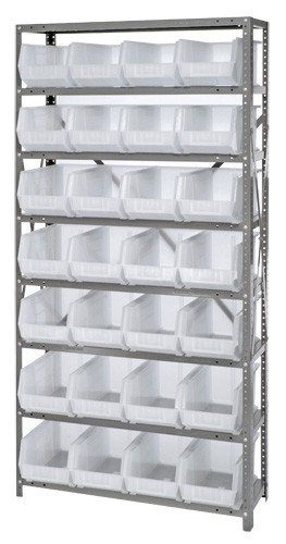 CLEAR-VIEW Hang-and-stack bin 12" x 36" x 75"