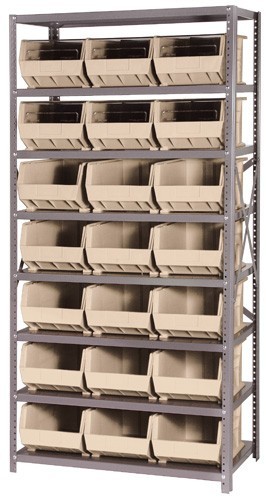 Giant open hopper storage unit 18" x 36" x 75" Ivory