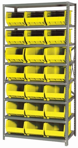 Giant open hopper storage unit 18" x 36" x 75" Yellow