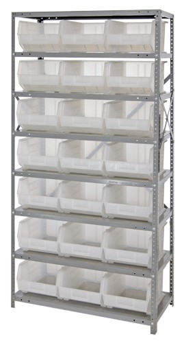 CLEAR-VIEW Hang-and-stack bin 18" x 36" x 75"