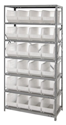 CLEAR-VIEW Hang-and-stack bins 18" x 36" x 75"