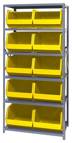 Giant open hopper storage unit 18" x 36" x 75" Yellow