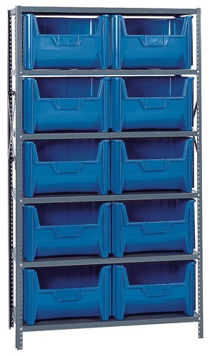 Bin Storage Center 18" x 42" x 75" Blue