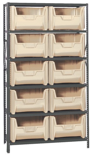 Bin Storage Center 18" x 42" x 75" Ivory