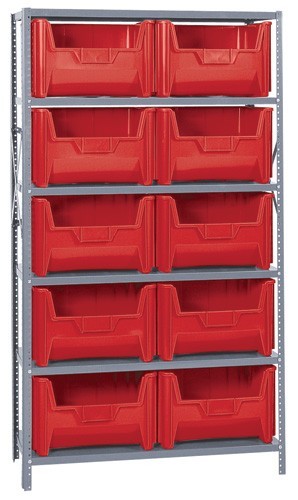 Bin Storage Center 18" x 42" x 75" Red