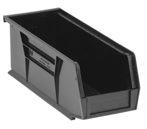 Ultra Stack and Hang Bin 10-7/8" x 4-1/8" x 4" Black