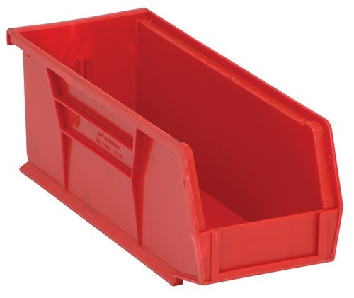 Ultra Stack and Hang Bin 10-7/8" x 4-1/8" x 4" Red