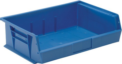 Ultra Stack and Hang Bin 10-7/8"" x 16-1/2"" x 5"" Blue