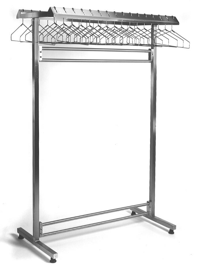 Gowing Rack 4'Long Dual Rack SS 32Nonremovable Hangers 48x24x75H